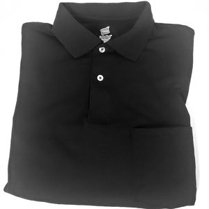 Hanes Comfort Blend Mens Black Polo Shirt Size Small